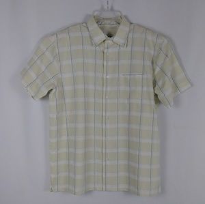 Pronto uomo beige short sleeve shirt men's size XL